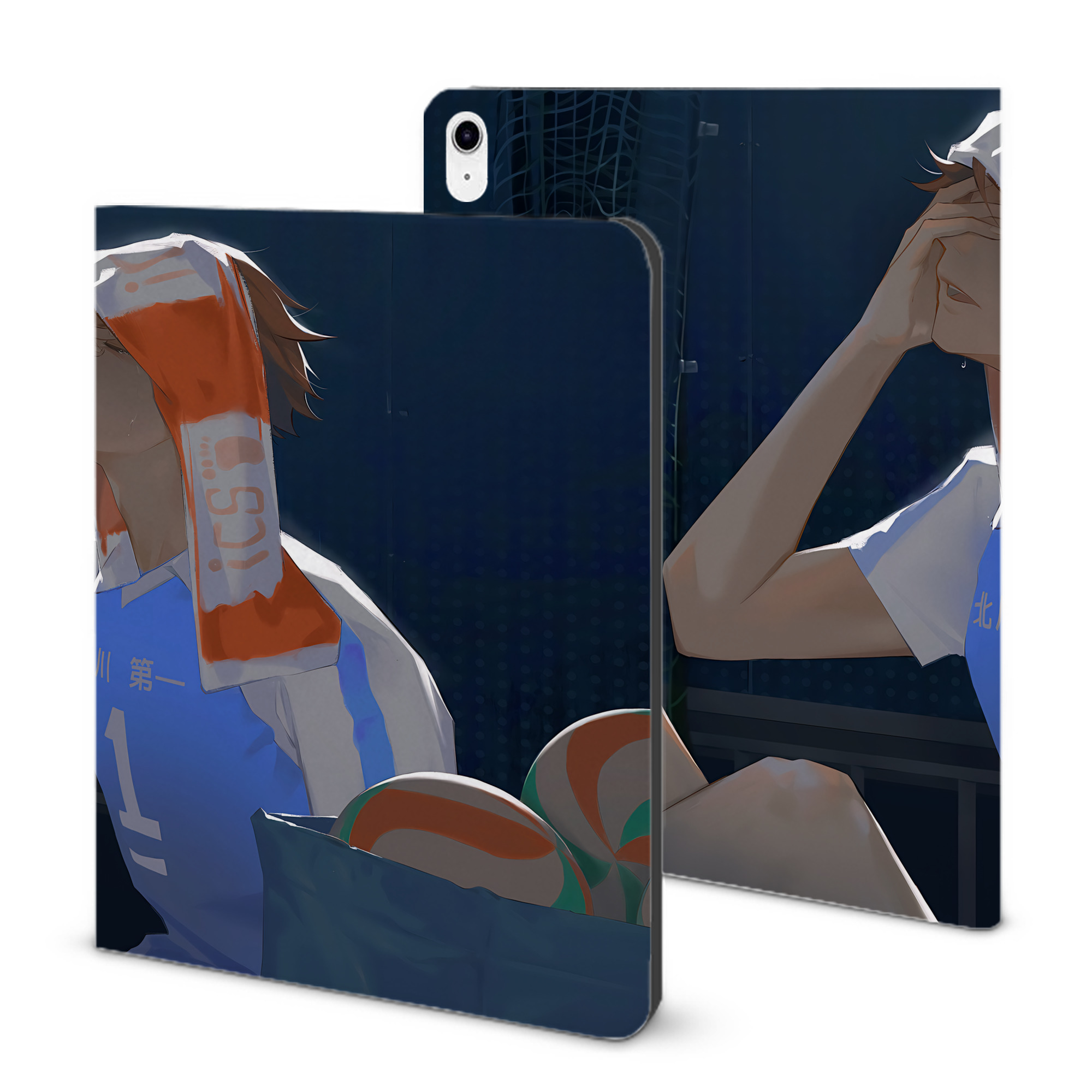 （画像用） ハイキュー!! Haikyu!! IPad ケース ブック型 PUレザー TPU 耐衝撃 軽量 薄型 ペン収納なし 全面保護 IPad 各モデル対応